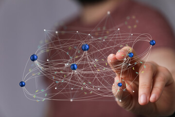 Abstract image of a network connection, representing global communication and data flow.
