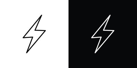 Thunder bolt icon vector, Symbol, logo illustrations