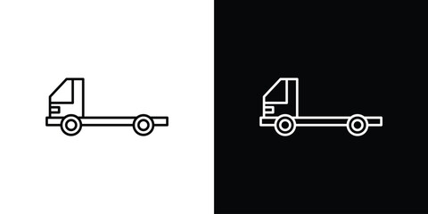 Truck container empty icon vector, Symbol, logo illustrations