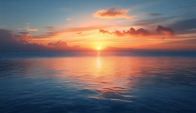 Seascape at Dusk with a Split-Level View of Submerged and Skyward Horizons 
