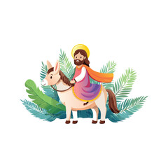 Cute Cartoon Jesus Vector Illustration – Kawaii Christian Art for Kids, Sunday School, Stickers, and Prints