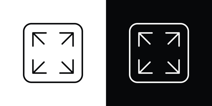 Fullscreen icon vector, line outline icon