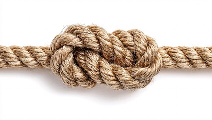 Obraz premium Closeup of a Knot in a Twisted Rope