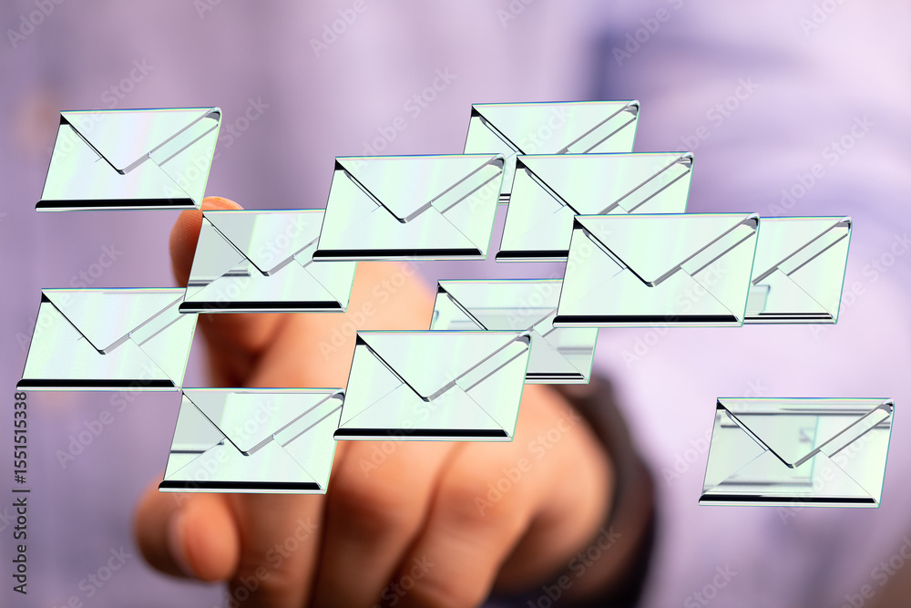 Fototapete Efficiently handle email overload. Tips and tricks for inbox management.