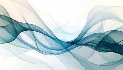 Abstract Background With Blue Waves And Soft Color