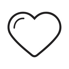 Heart love outline icon