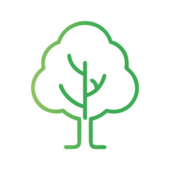 Tree nature outline icon