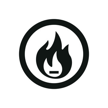 Fire Hazard Safety Icon &ndash; Flammable Caution Sign