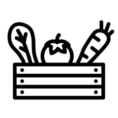 Vegetable Basket Icon
