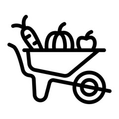 Farm Wheelbarrow Icon