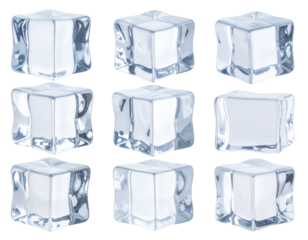  Assorted Fresh Ice Cubes Set – Transparent PNG