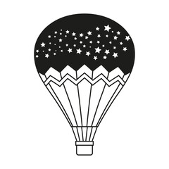 Air balloon vector icon. aerostat illustration sign. Ballon logo. Air balloon web icon.