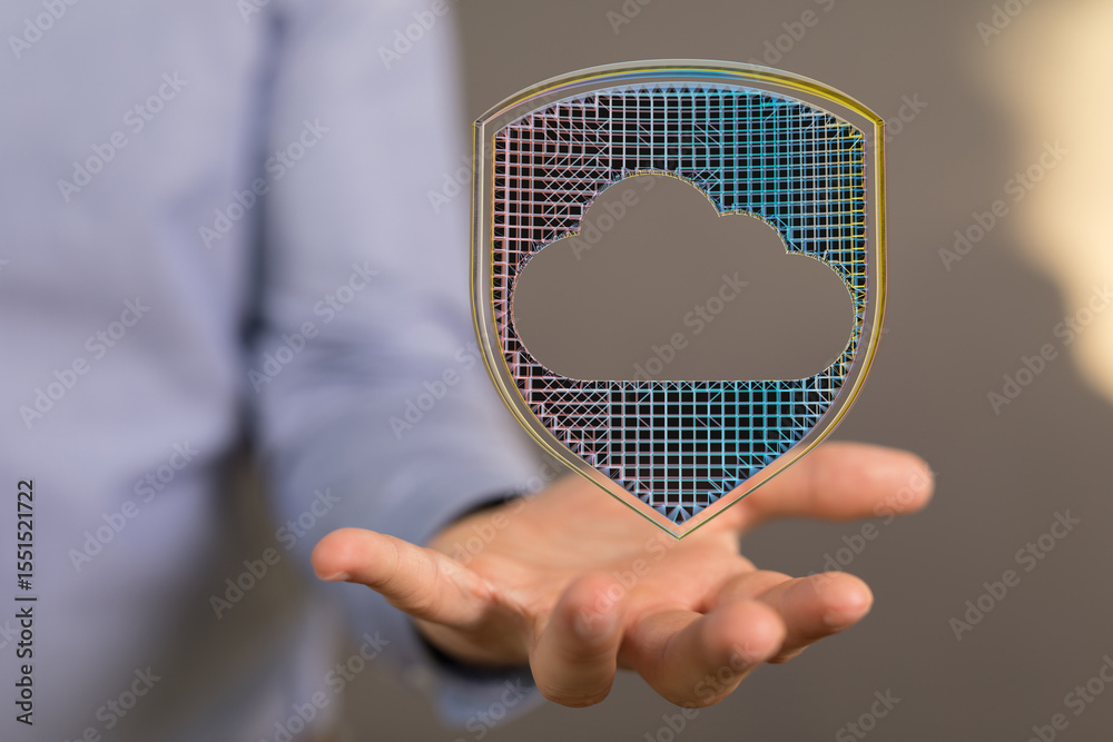 Aufkleber Ensuring data security in the cloud.  Robust protection for your valuable information.