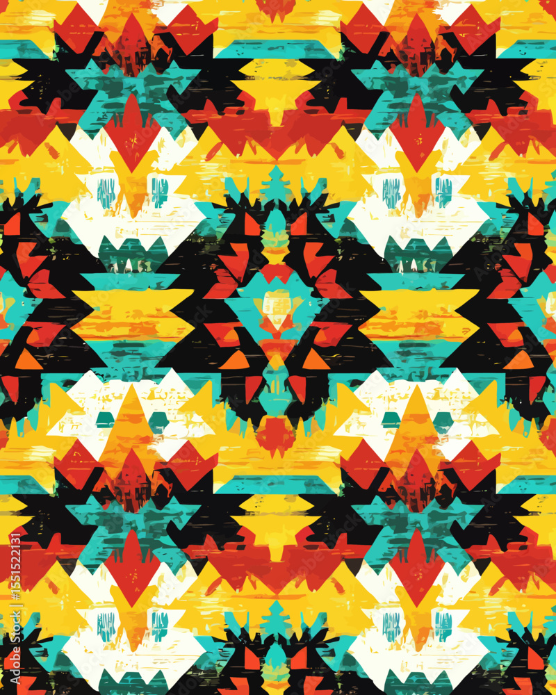 Fototapete this modern illustration boasts a bright seamless background with a pixel pattern, designed in an az