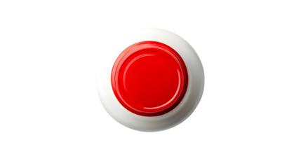 red push button isolated on white background