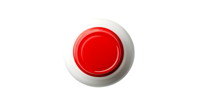 red push button isolated on white background