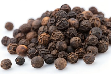 black pepper isolated on white