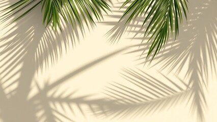 Palm Leaf Shadows Light Beige Sand Sand Surface