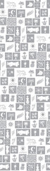 Hand drawn exotic summer vibe retro doodle style,vector,motifs,aztec style, seamless pattern, ancient, palm trees, monochrome, colorful, suitable for 
textile, design, elements, bikini, top