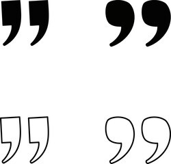Quotation Marks Icons: Speech, Citation & Text Symbol Set

