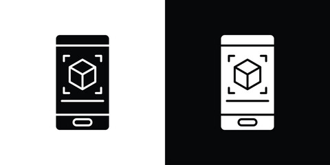 Ar apps icon. Design for website and mobile apps.