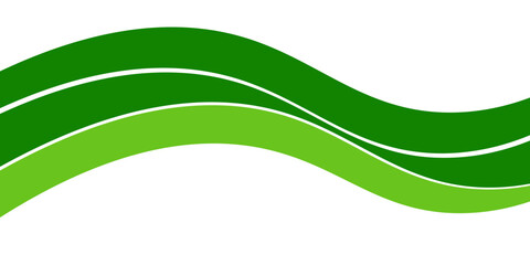 Abstract White and Green wave wide background banner