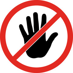 No Entry Sign: Stop Hand Gesture, Restricted Access Warning