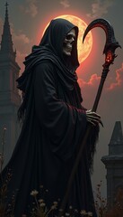 Grim Reaper at Sunset