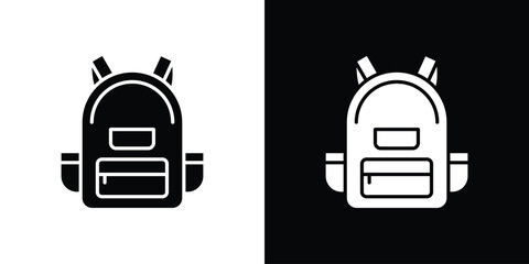 Backpack icon. Design for website and mobile apps.