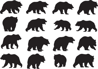 Walking Bear Silhouette – Strong Animal Vector Design