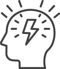 Brainstorming Idea Icon: Creative Thinking & Mental Power