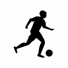 Naklejka premium football player silhouette
