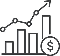 Financial Growth Chart: Business Profit & Investment Success