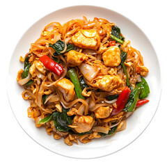 Scrumptious Pad Thai A Culinary Delight isolated on transparent background