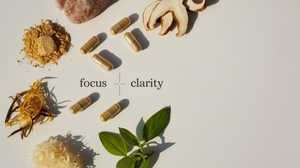 Nootropics for improved focus and clarity cognitive enhancement supplements concept