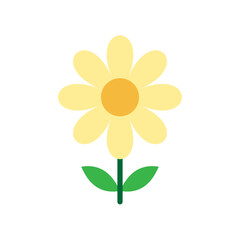 Vector illustration of a beautiful flower in flat style isolated on white background