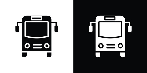 Bus icon vector, Symbol, logo illustrations