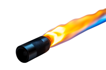Chef's torch with precision flame control isolated on white background