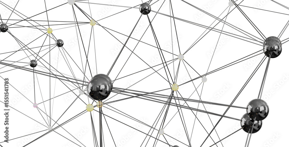 Poster Abstract image of a complex network. Ideal for technology, connection, and global concepts.