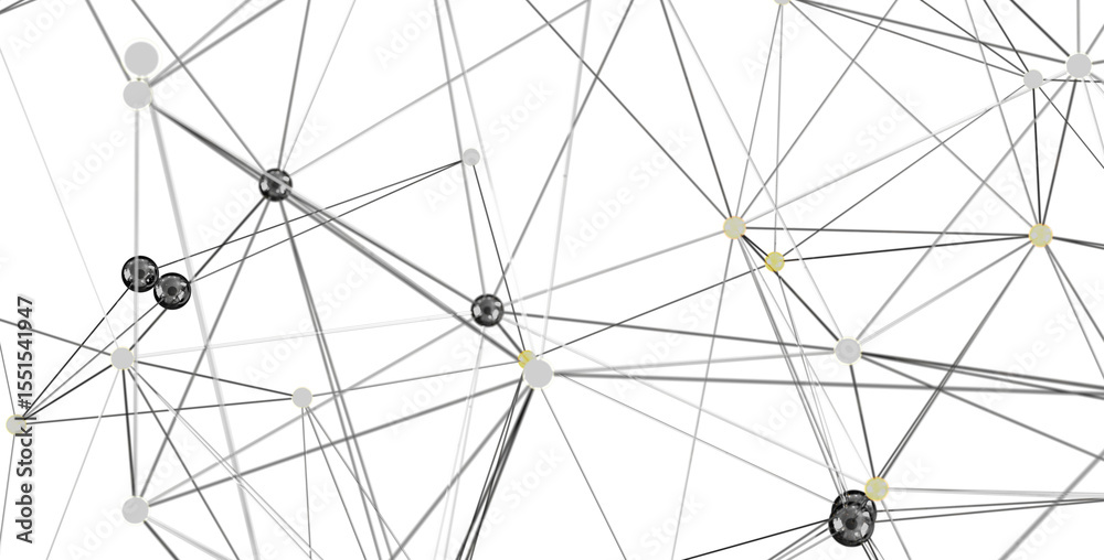 Poster Stock photo of an abstract network.  Nodes and lines represent connections and relationships.