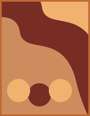 Abstract Earth Tone Wall Art Modern Minimalist Geometric Design