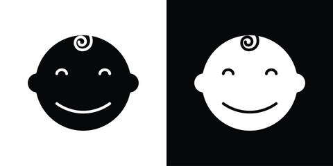 Child face icon vector, Symbol, logo illustrations