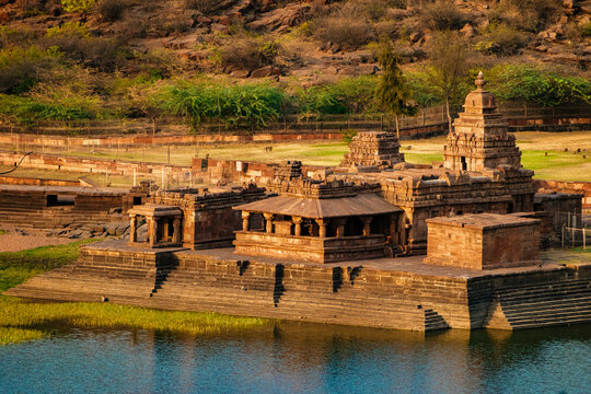 Ancient Bhutanatha temple at Badami next to Agasthya lake(Agasthya tirtha)