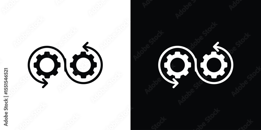 Wall mural devops icon. design for website and mobile apps.