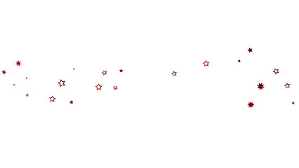 Red Stars Scattered on White