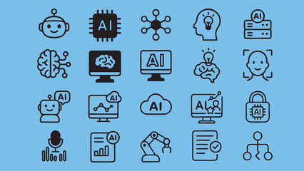 인공지능 아이콘 세트