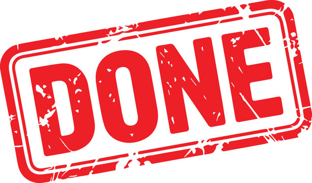 done red stamp text vector