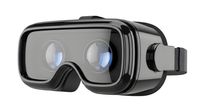 Virtual reality headset 3d rendered isolated on white background
