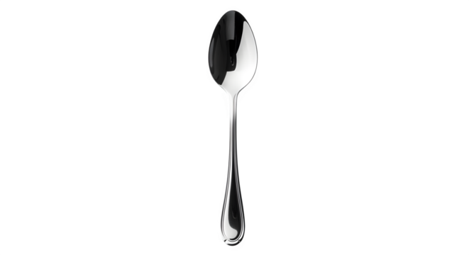 Silver spoon, 3d rendered isolated on white background