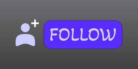Follow button icon with user symbol